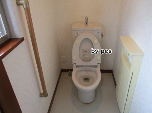 壁紙クロス、床がきれいになったトイレの写真01